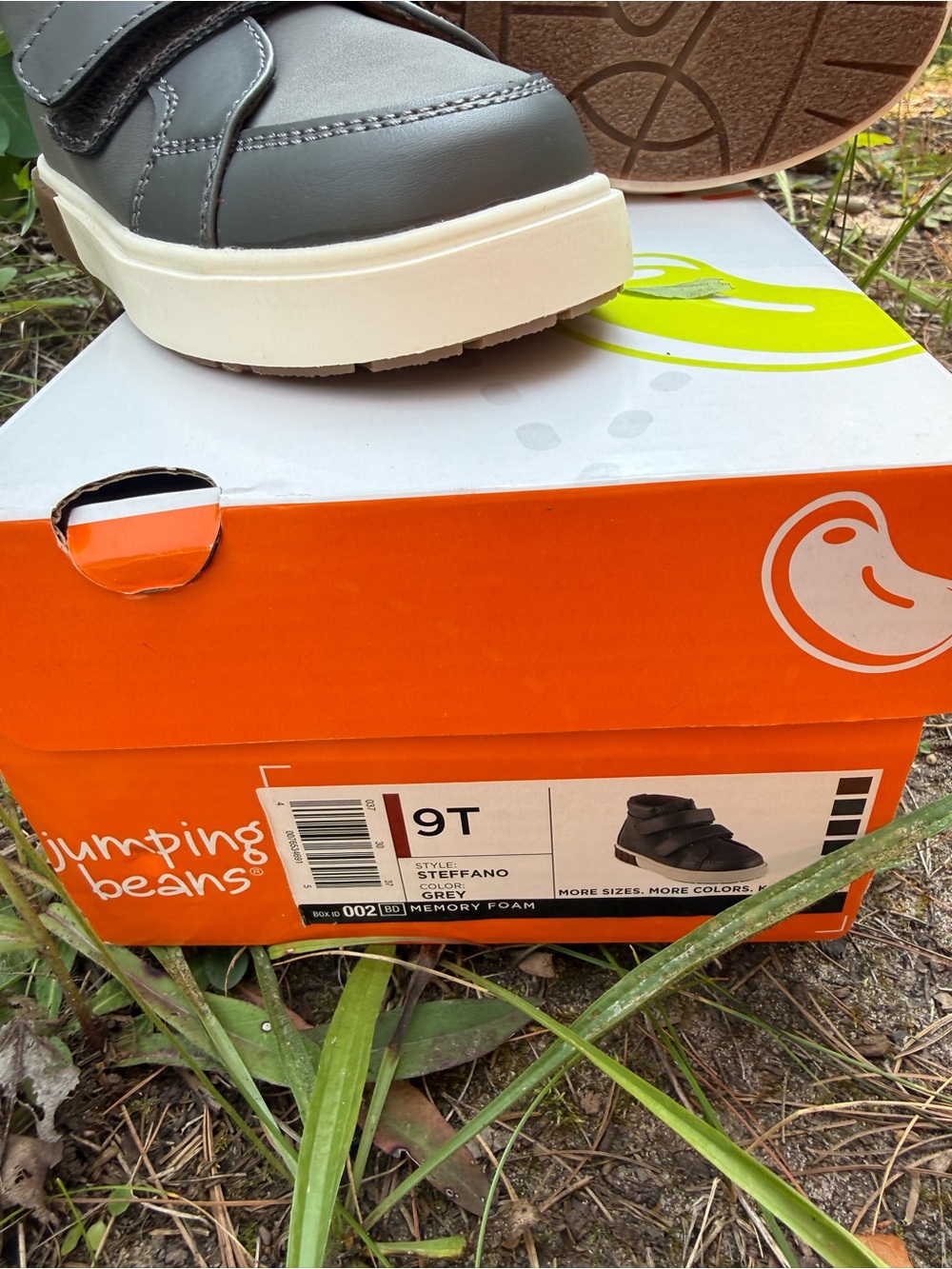 jumping beans Grey Hook-and-Loop Kids Sneakers